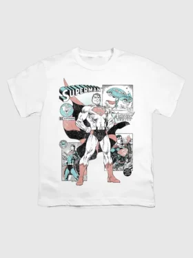 Kids Superman Comic Panels Graphic T-Shirt