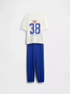 Kids Superman Oversized Recycled Pj Jogger Set