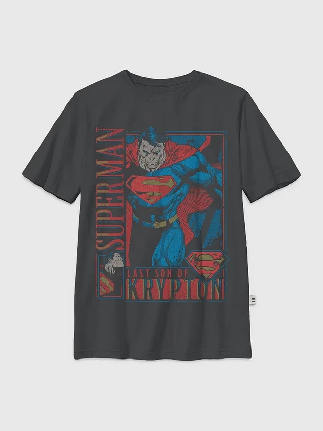 Kids Superman Retro Graphic T-Shirt