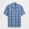 Kids Textured Plaid Relaxed Vacay Shirt