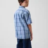 Kids Textured Plaid Relaxed Vacay Shirt