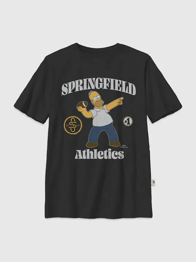 Kids the Simpsons Throw a Homer Graphic T-Shirt