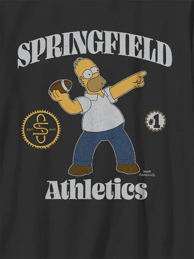 Kids the Simpsons Throw a Homer Graphic T-Shirt