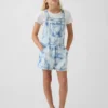 Kids Tie-Dye Denim Relaxed Shortalls