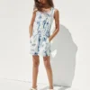 Kids Tie-Dye Denim Relaxed Shortalls