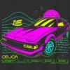 Kids Toyota Supra Neon Graphic T-Shirt