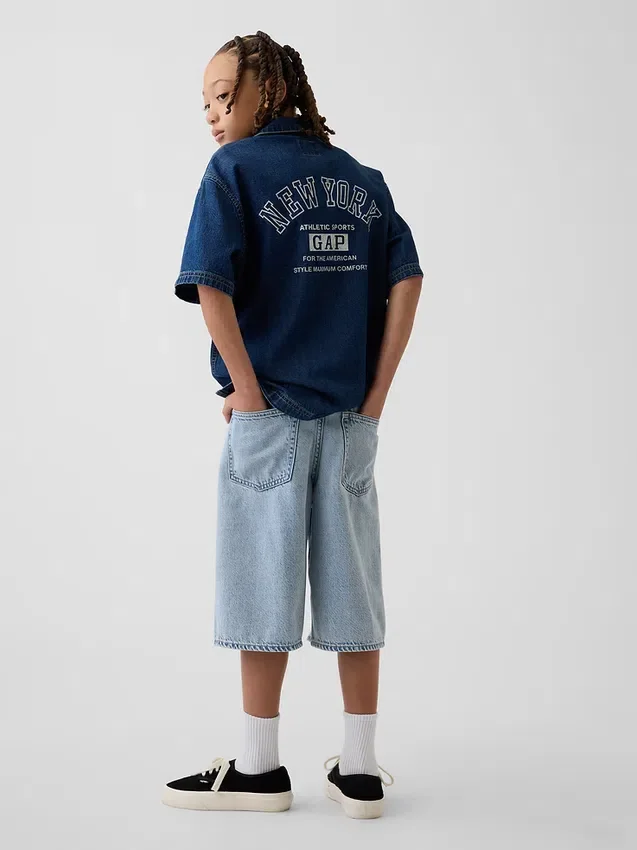 Kids Ultrasoft Denim Baggy Shorts