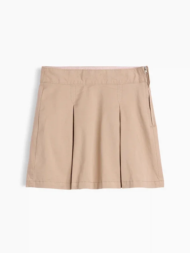 Kids Uniform Pleated Khaki Skort