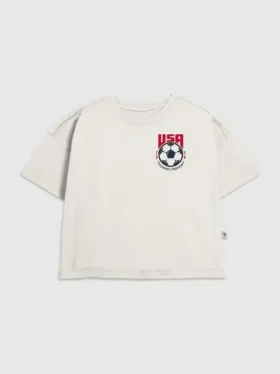 Kids Usa Soccer Crest Graphic T-Shirt