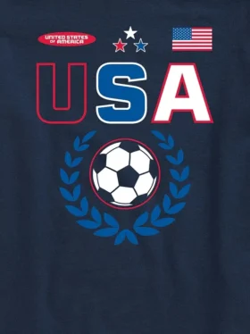 Kids Usa Soccer Jersey Graphic T-Shirt
