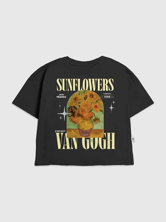 Kids Van Gogh Sunflowers Graphic T-Shirt