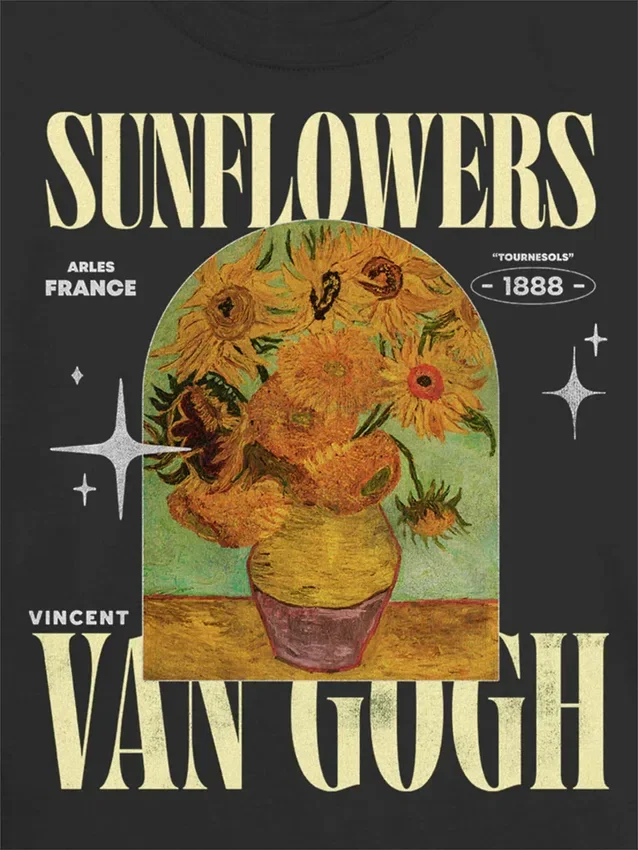 Kids Van Gogh Sunflowers Graphic T-Shirt