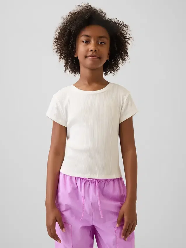 Kids Variegated Rib Fitted T-Shirt
