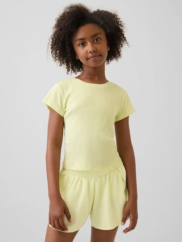 Kids Variegated Rib Fitted T-Shirt