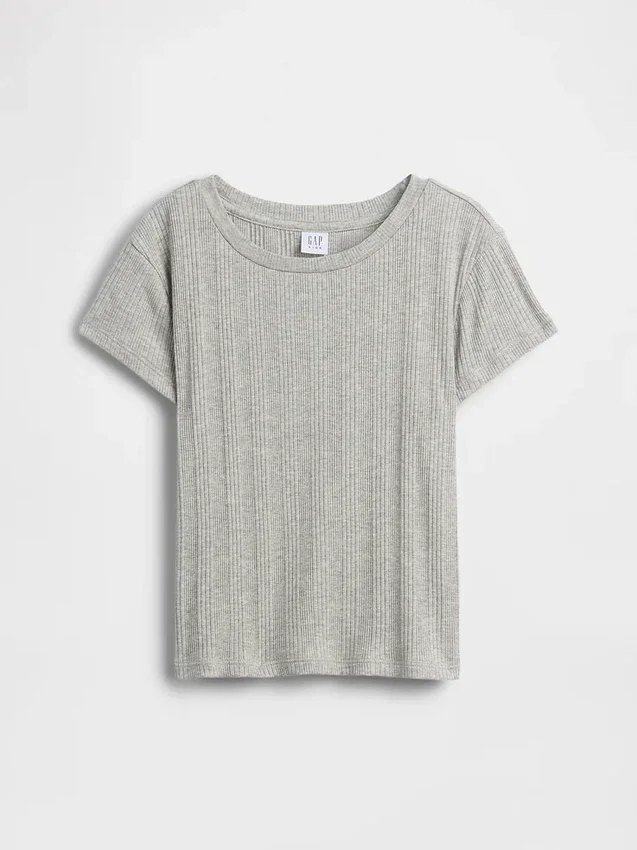 Kids Variegated Rib Fitted T-Shirt
