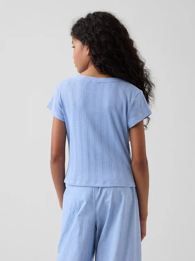 Kids Variegated Rib Fitted T-Shirt