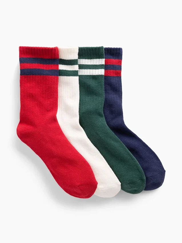 Kids Varsity Crew Socks (4-Pack)