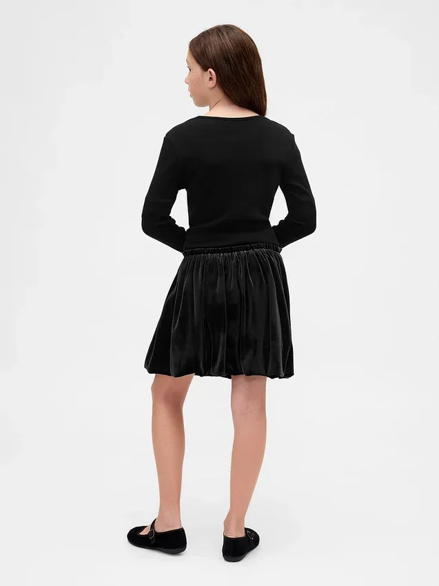 Kids Velour Bubble Skirt
