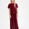 Kids Velour Peplum Top