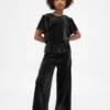 Kids Velour Peplum Top