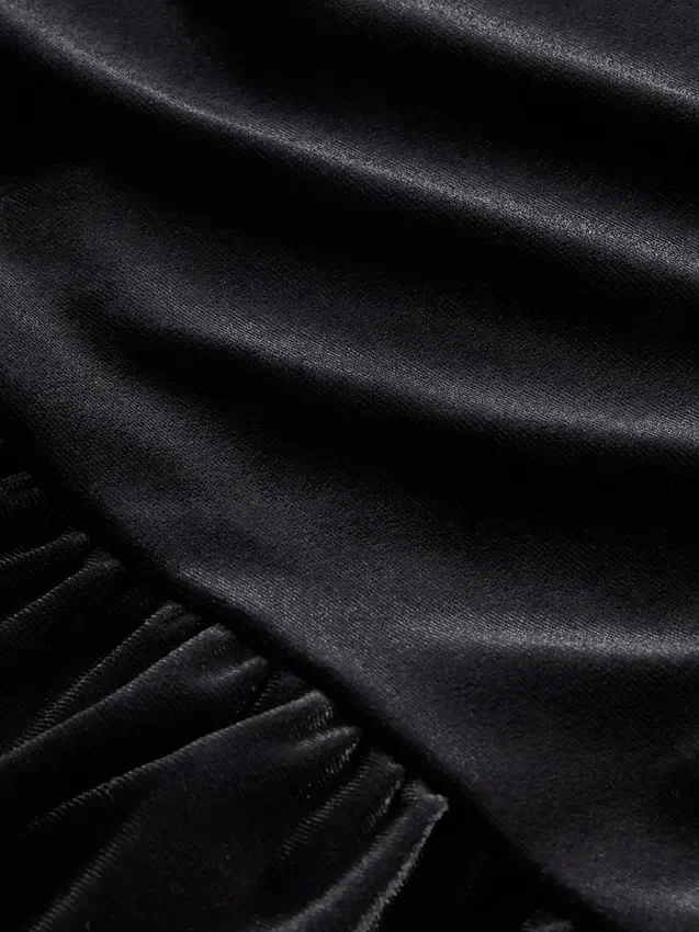 Kids Velour Peplum Top