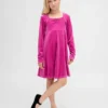 Kids Velvet Empire Waist Dress