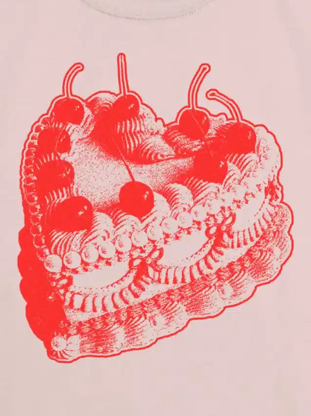 Kids Vintage Heart Cake Graphic T-Shirt