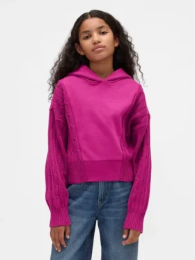 Kids Vintagesoft Mixed Media Hoodie