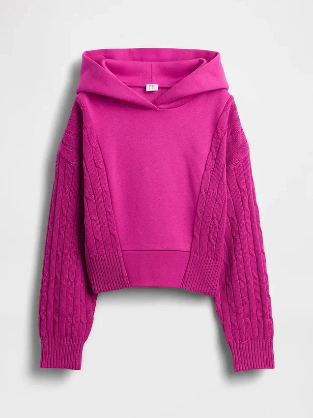 Kids Vintagesoft Mixed Media Hoodie