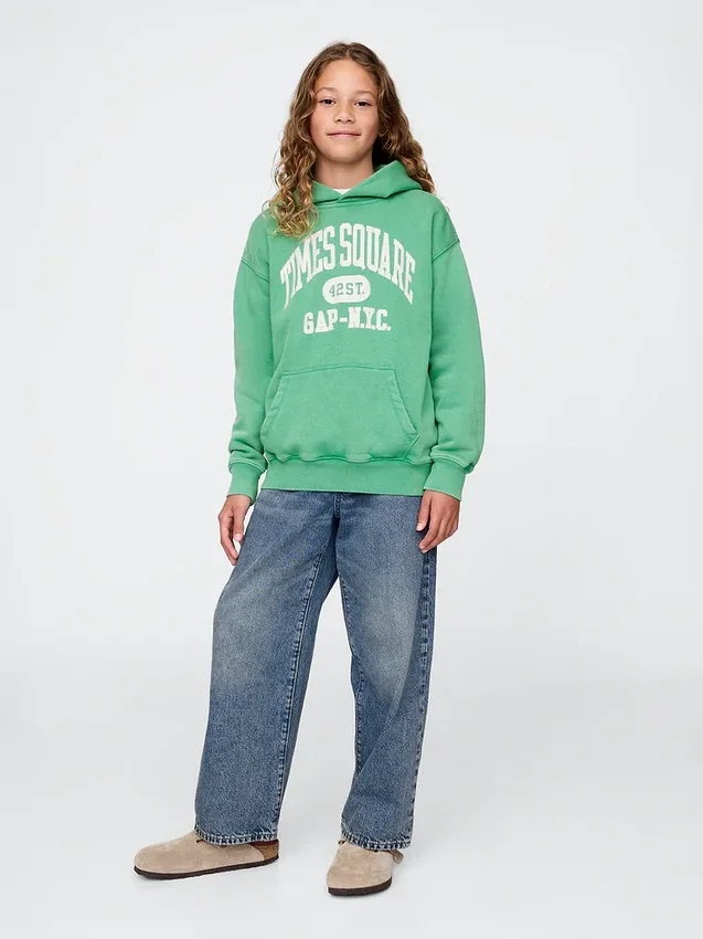 Kids Vintagesoft Nyc Times Square Hoodie