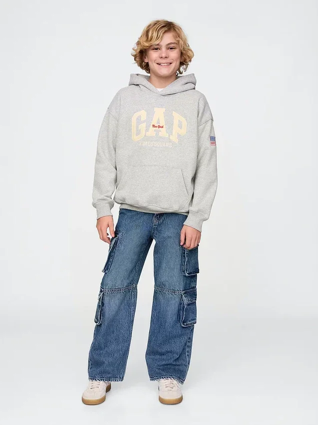 Kids Vintagesoft Nyc Times Square Hoodie