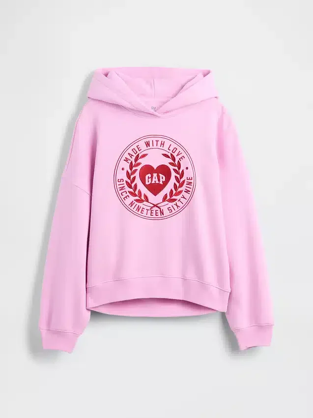 Kids Vintagesoft Oversized Heart Logo Hoodie