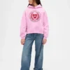 Kids Vintagesoft Oversized Heart Logo Hoodie