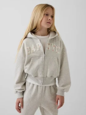 Kids Vintagesoft Oversized Logo Zip Hoodie