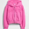 Kids Vintagesoft Oversized Logo Zip Hoodie