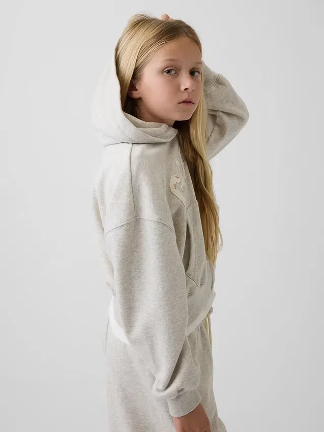 Kids Vintagesoft Oversized Logo Zip Hoodie