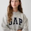 Kids Vintagesoft Oversized Mockneck Logo Sweatshirt