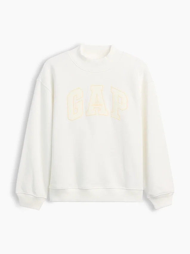Kids Vintagesoft Oversized Mockneck Logo Sweatshirt