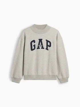 Kids Vintagesoft Oversized Mockneck Logo Sweatshirt