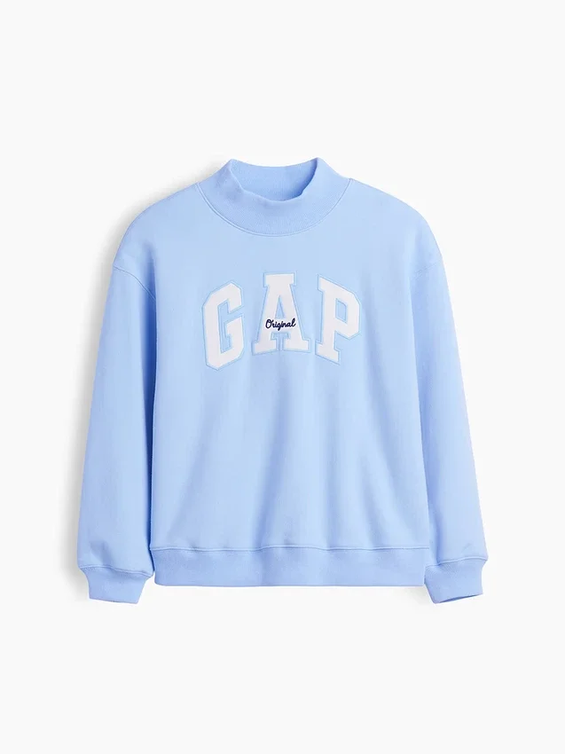Kids Vintagesoft Oversized Mockneck Logo Sweatshirt