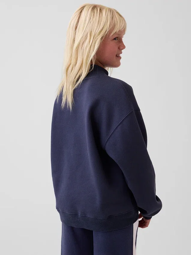 Kids Vintagesoft Oversized Mockneck Logo Sweatshirt