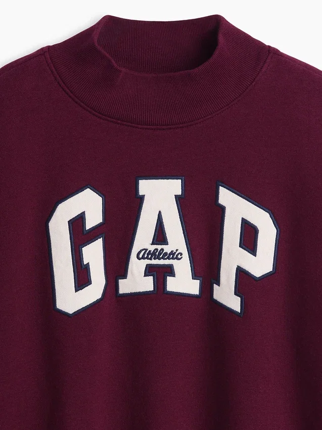 Kids Vintagesoft Oversized Mockneck Logo Sweatshirt