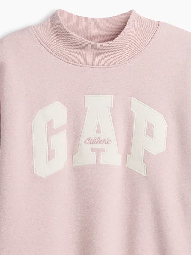 Kids Vintagesoft Oversized Mockneck Logo Sweatshirt
