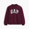 Kids Vintagesoft Oversized Mockneck Logo Sweatshirt