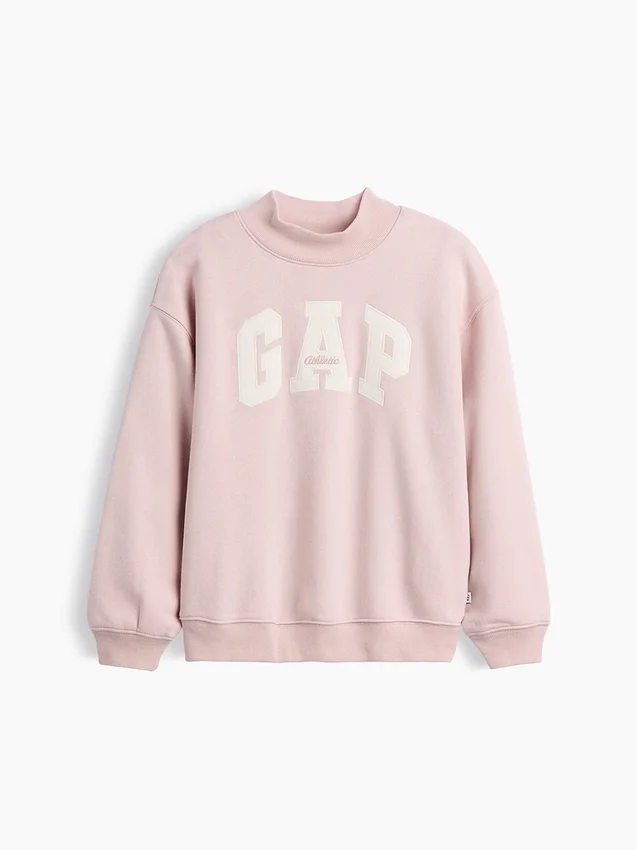 Kids Vintagesoft Oversized Mockneck Logo Sweatshirt