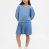 Kids Vintagesoft Pleated Sweatshirt Dress