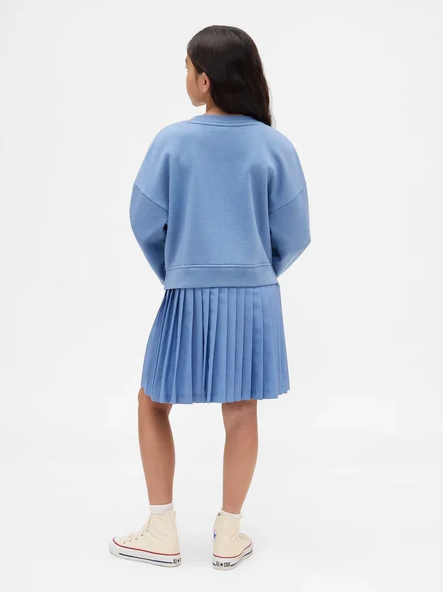 Kids Vintagesoft Pleated Sweatshirt Dress
