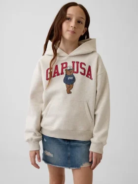 Kids Vintagesoft Relaxed Brannan Bear Logo Hoodie