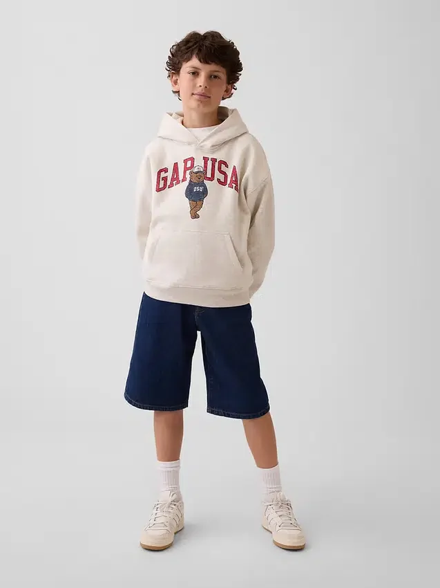 Kids Vintagesoft Relaxed Brannan Bear Logo Hoodie