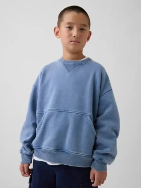 Kids Vintagesoft Relaxed Crewneck Pocket Sweatshirt